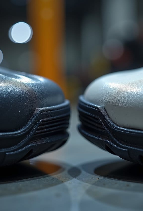 toe cap material differences