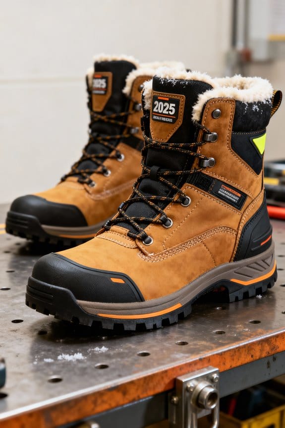 winter work boots selection